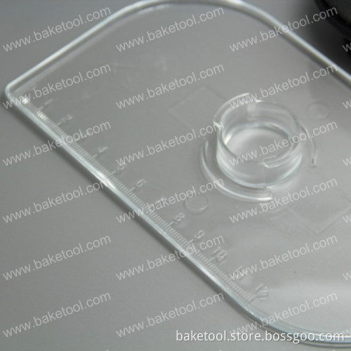 New Transparent plastic cake smoother with scale